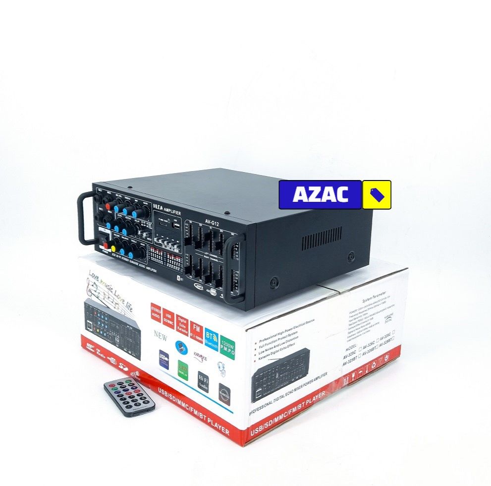 AV G12 Four Mic Input BlueTooth Stereo Audio Amplifier