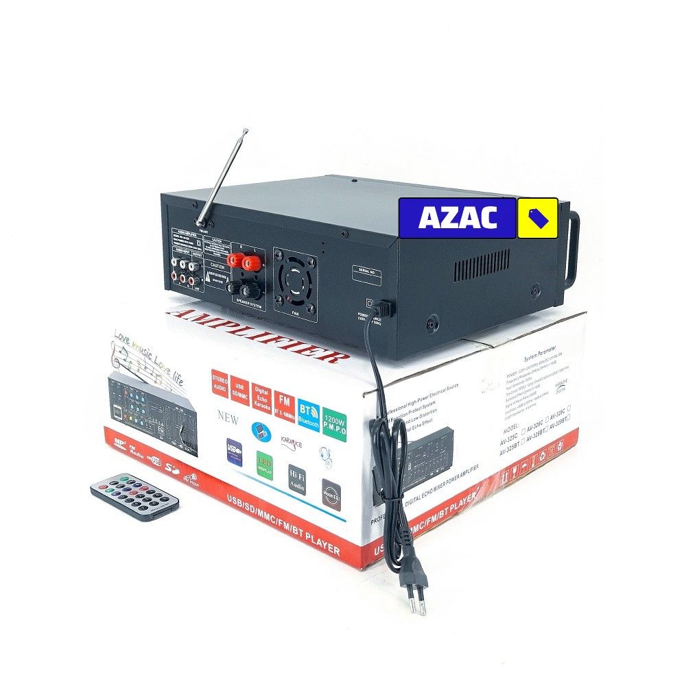 AV G12 Four Mic Input BlueTooth Stereo Audio Amplifier