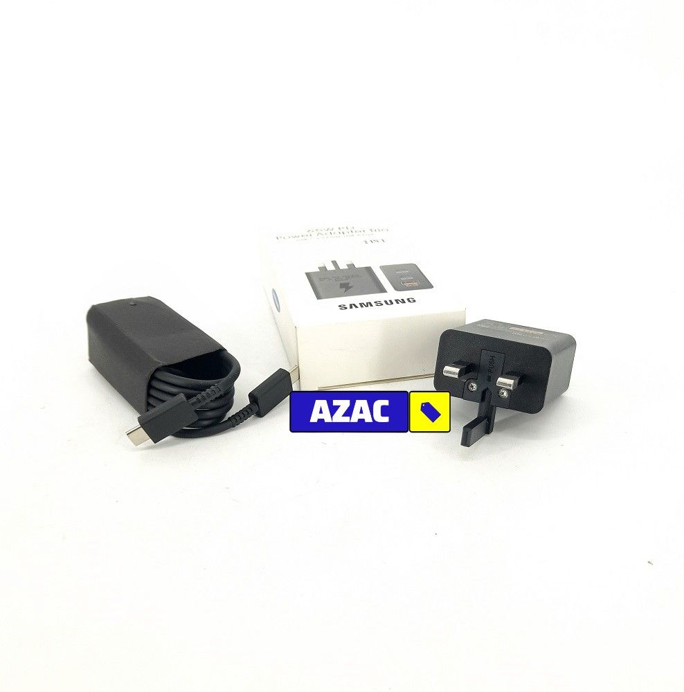 Original Samsung 65W Power Adapter Trio Super Fast Charger with Type-C to Type-C Cable