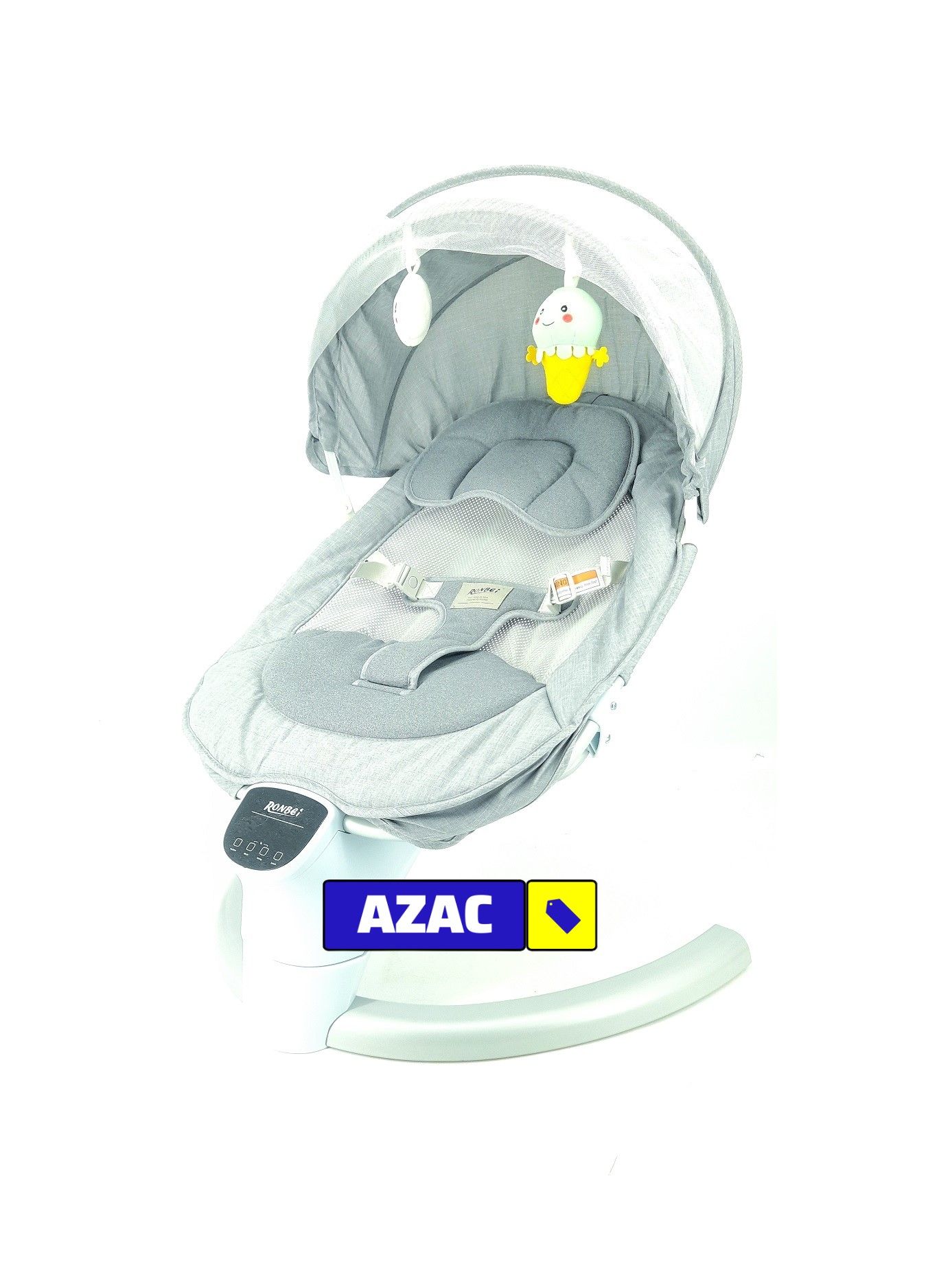 BY055 Auto Baby Swing Natural Sway Electric Baby Rocker with Lullabies, Remote, Touch Panel, Net