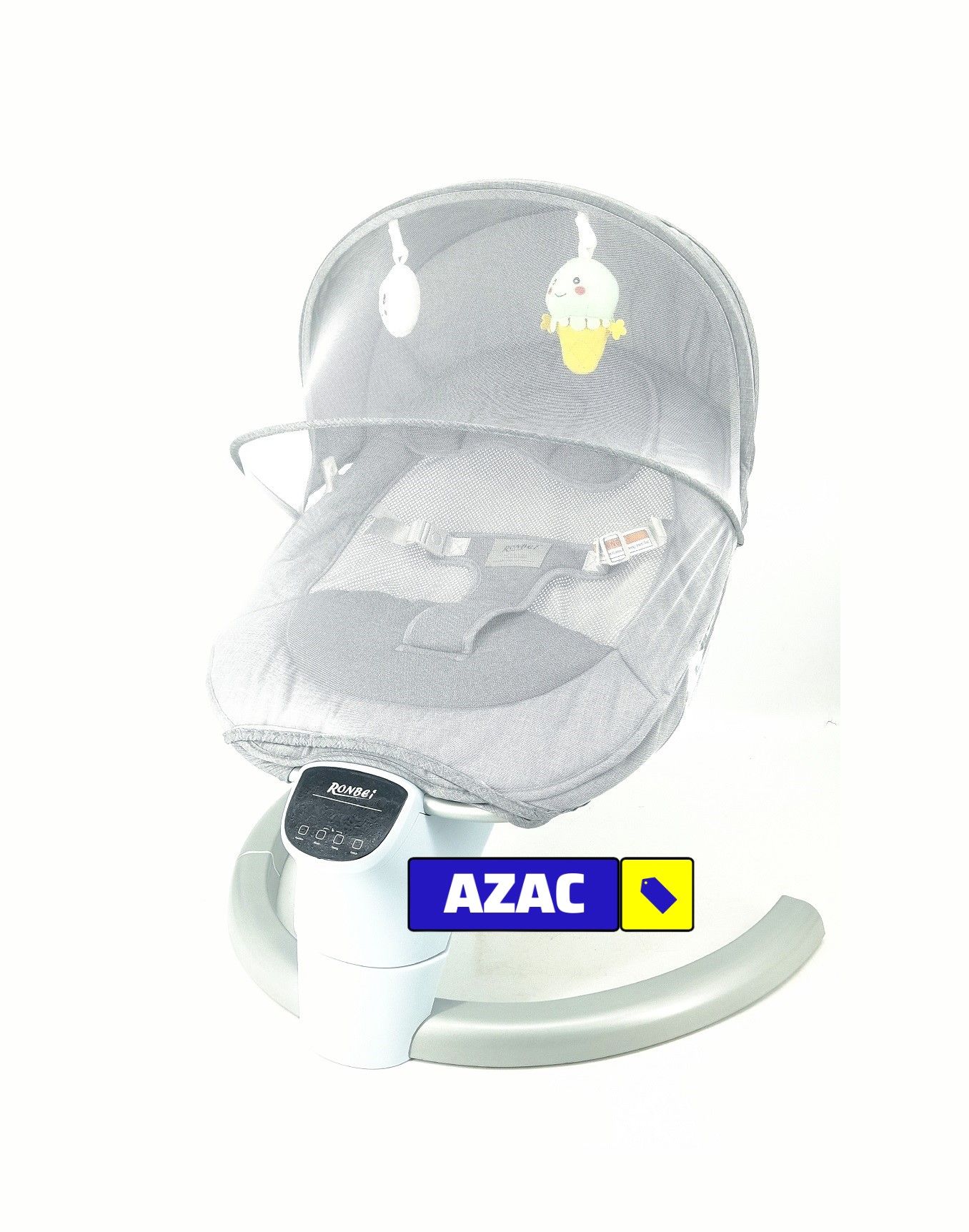 BY055 Auto Baby Swing Natural Sway Electric Baby Rocker with Lullabies, Remote, Touch Panel, Net