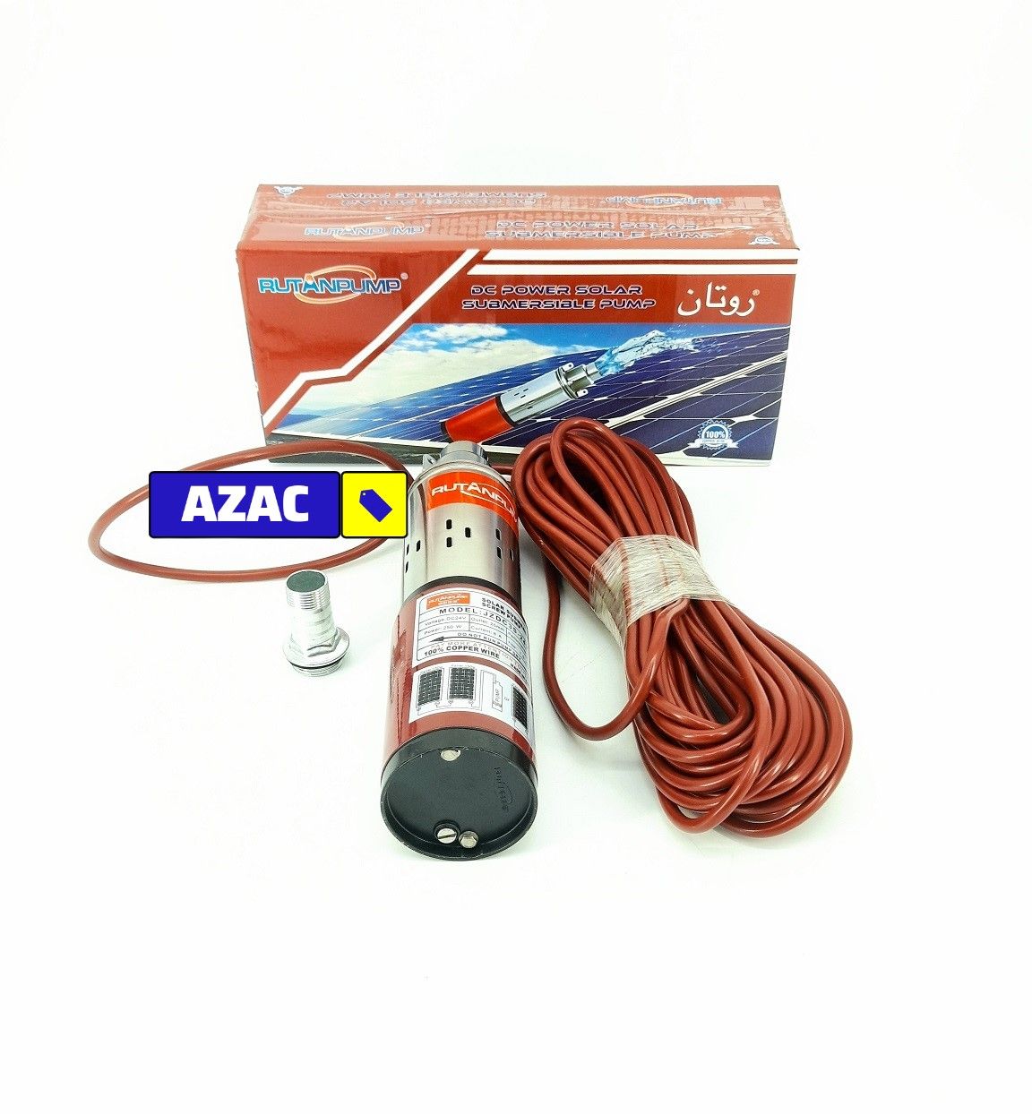 50m Submersible DC Solar Water Pump 24V 250W JZDC3S-24V-50