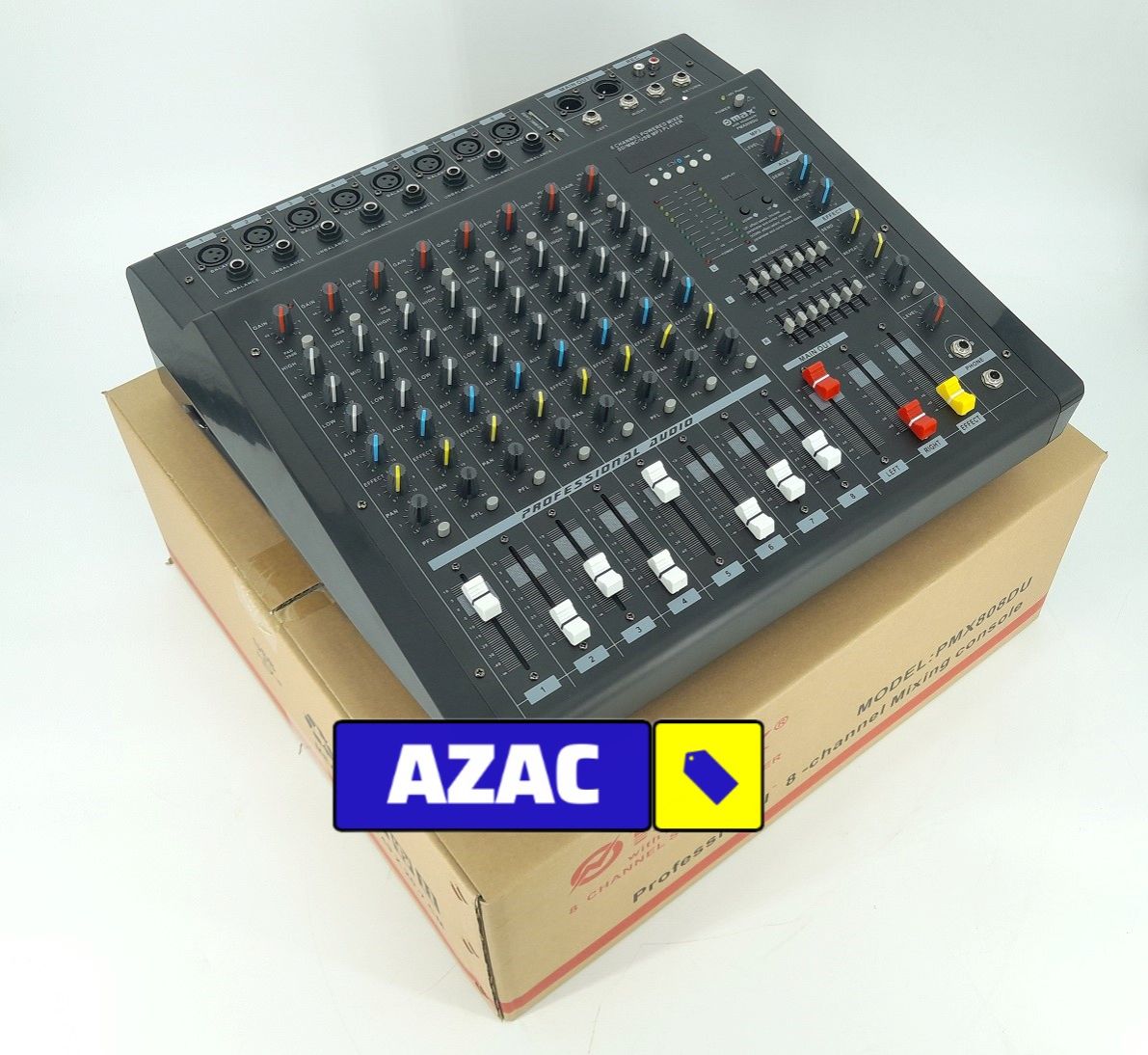 Max PMX808D 8 Channel Powered Mixer Mixing Console Japan Made