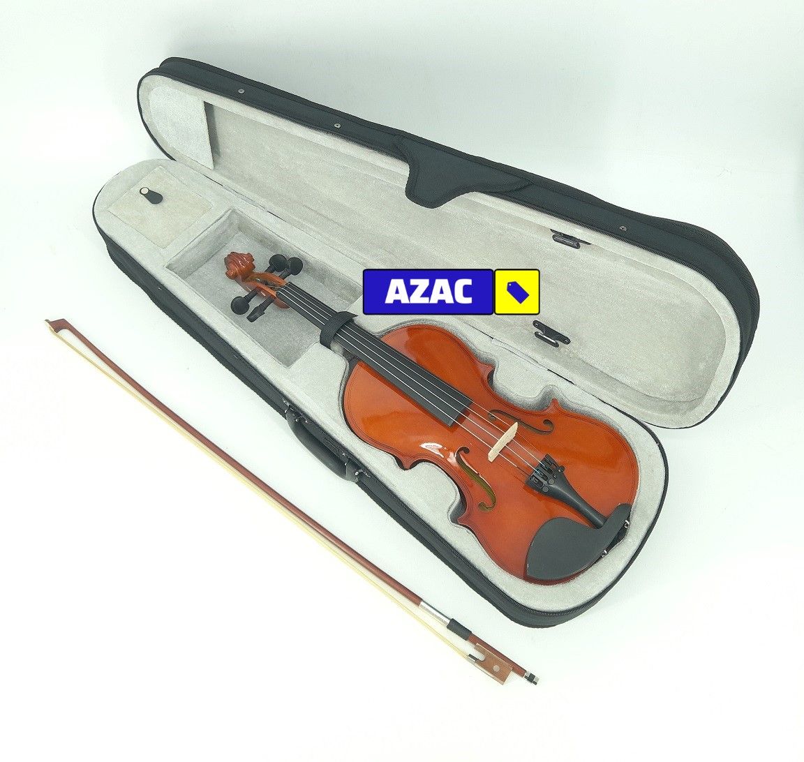 Generic Full Size 4-4 Violin with Bow, Rosin, and Hard Case