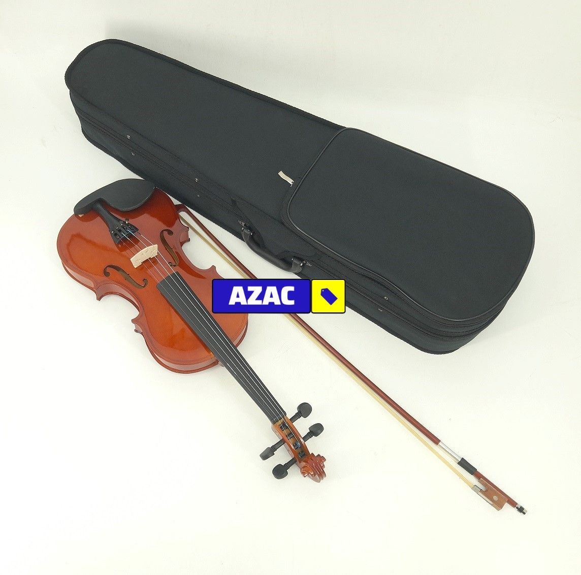Generic Full Size 4-4 Violin with Bow, Rosin, and Hard Case
