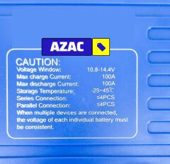 12.8V 100AH BMS100A Deep Cycle Solar Lithium Battery