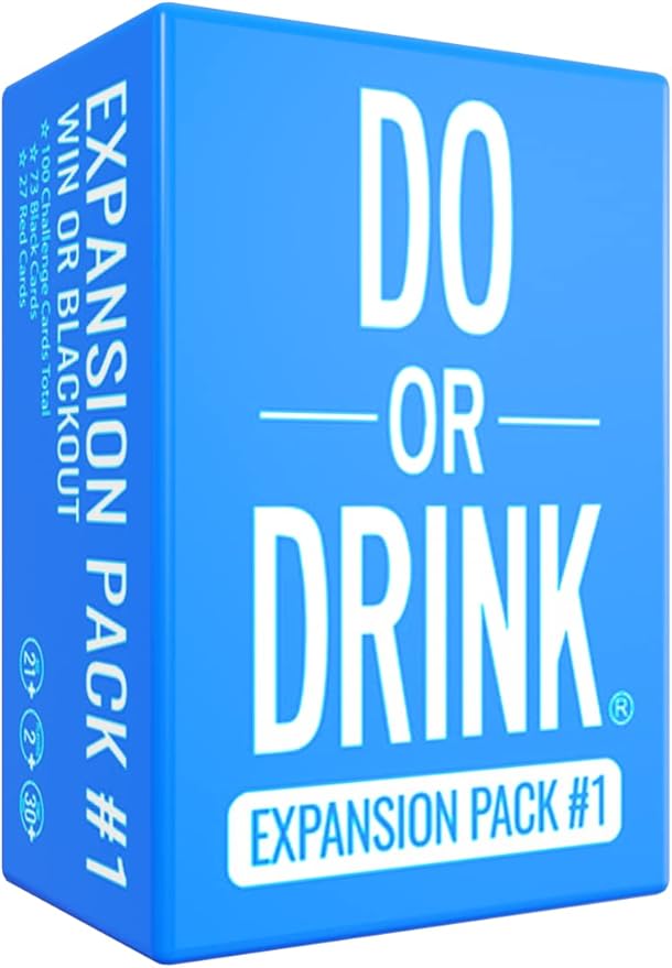 FUN Do or Drink - Card Game - Two Expansion Packs - Party Game - Dares for College, Camping and 18th Birthday Parties