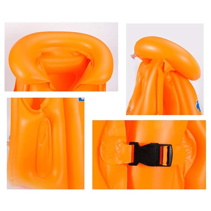 PRACTICAL Swim Jacket Vest for Kids/Swim Air Jacket Kids Swim Vest Life Jacket Swimming Aid for Toddlers with Adjustable Safety Strap- Small