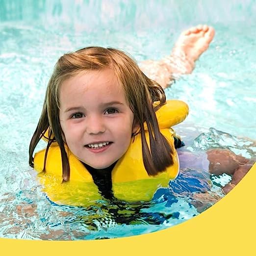 PRACTICAL Swim Jacket Vest for Kids/Swim Air Jacket Kids Swim Vest Life Jacket Swimming Aid for Toddlers with Adjustable Safety Strap- Small