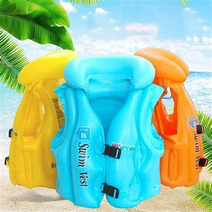 PRACTICAL Swim Jacket Vest for Kids/Swim Air Jacket Kids Swim Vest Life Jacket Swimming Aid for Toddlers with Adjustable Safety Strap- Small