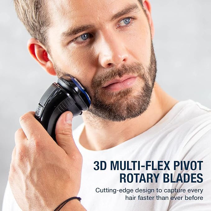 HIGH QUALITY 4D Touch Smoother Shaving Machine Triple Headed Flex Shaver with Titanium Blades and Cordless Operation