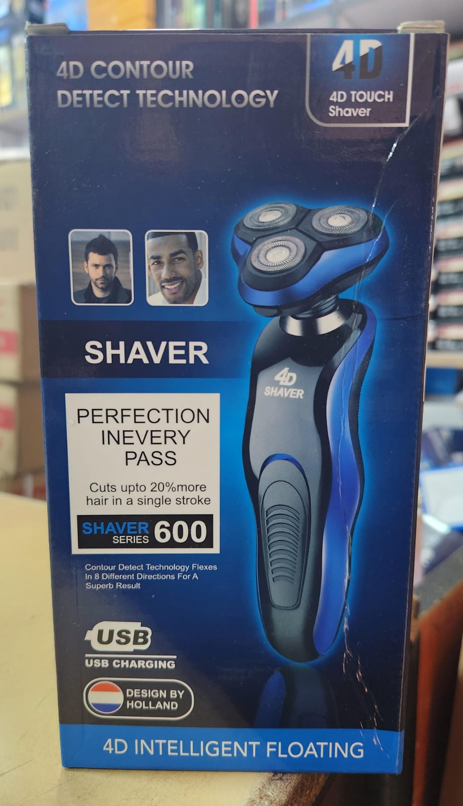 HIGH QUALITY 4D Touch Smoother Shaving Machine Triple Headed Flex Shaver with Titanium Blades and Cordless Operation