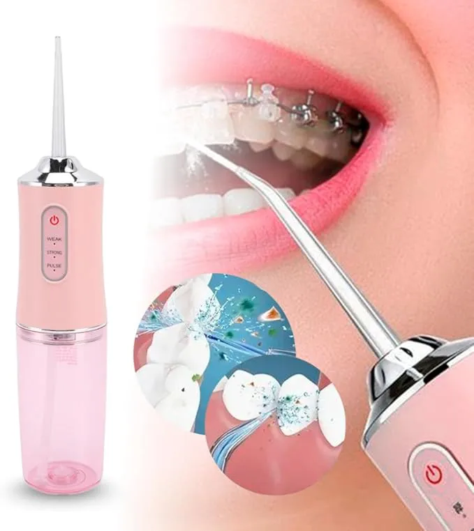 PREMIUM 4 nozzles Teeth and braces cleaning solution New Dental Water Jet Irrigator 1400rpm Teeth Cleaner 3 Modes Oral Hygiene Cleaning Machine