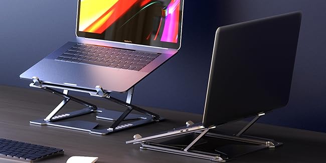 CLASSY Plastic Laptop Stand Holder Laptop Stand Notebook Riser Laptop Accessories Ergonomic Foldable Adjustable for Laptop (10-13 Inch)