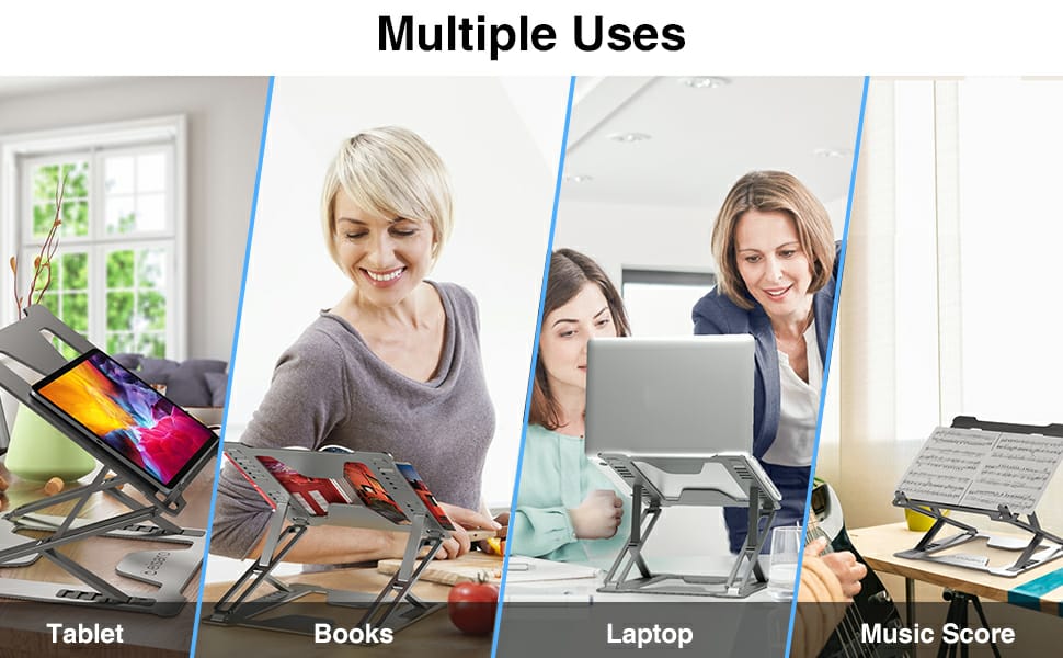 CLASSY Plastic Laptop Stand Holder Laptop Stand Notebook Riser Laptop Accessories Ergonomic Foldable Adjustable for Laptop (10-13 Inch)