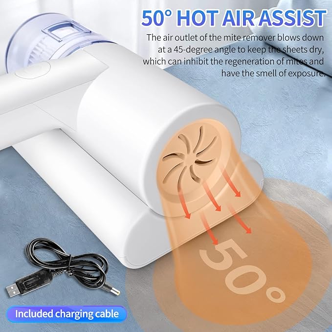 PREMIUM 50watts Mite Removal Machine Handheld Vacuum Cleaner 10kPA UV Cordless Mite Removal Instrument Carpet Bed ,Pillow,sofa Cleaning Machine