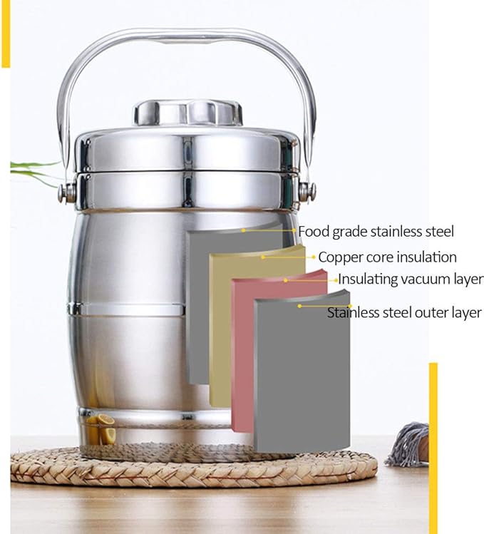 PREMIER James Pot 2ltrs Food Flask  Insulated Lunch Container for Hot Food Stainless Steel Vacuum Lunch Box Lunch for Office Picnic Travel