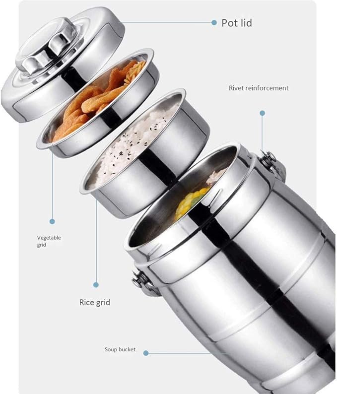 PREMIER James Pot 2ltrs Food Flask  Insulated Lunch Container for Hot Food Stainless Steel Vacuum Lunch Box Lunch for Office Picnic Travel