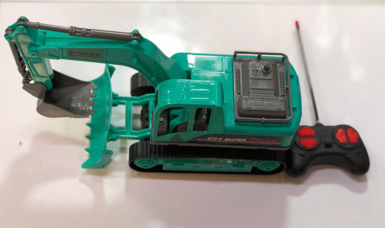 FUN Excavator RC  Remote Control Excavator Toy Digger Hydraulic Construction Vehicles with Alloy Shovel,RC Digger Tractor Toy Car,RC Trucks Toys for Boys Girls Kids