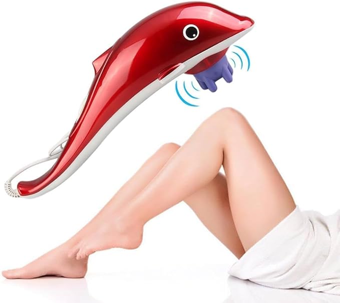 PREMIUM Dolphin Handheld Massager with Vibration, Magnetic, Far Infrared Therapy to Aid in Pain and Stress Relief For Men and Women big size