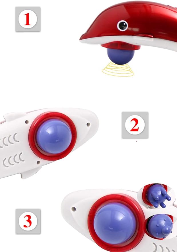 PREMIUM Dolphin Handheld Massager with Vibration, Magnetic, Far Infrared Therapy to Aid in Pain and Stress Relief For Men and Women big size