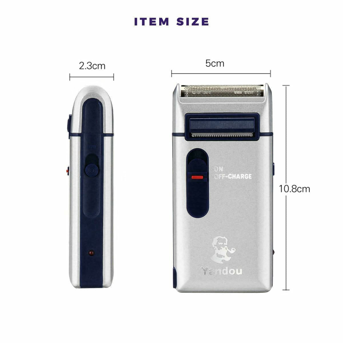 PREMIUM Electric Shaver Bikini Area Hair Remover. Painless Body Hair Remover. Electric wet and dry shaver for men, electric beard shaver, portable rechargeable electric shaver for men