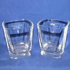 PREMIUM 6Pcs Square Glasses Whiskey Glasses Set of 6 pcs  Bar Glass for Drinking Bourbon, Whisky, Scotch, Cocktails, Cognac- Old Fashioned Cocktail Tumblers
