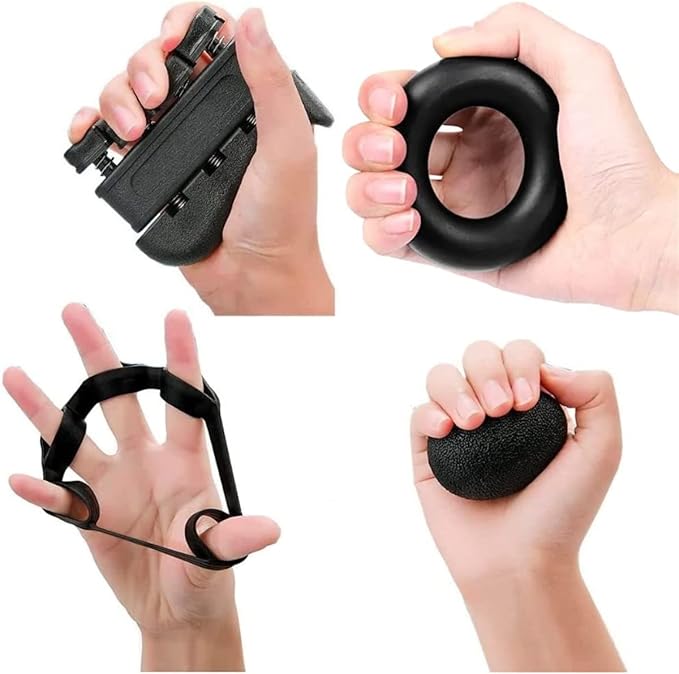 Sports Hand Grip Exercise Fingers Hands Grip Physiotherapy Hand Strengthener Exerciser Fingers and Wrist Kit 5 Pcs
