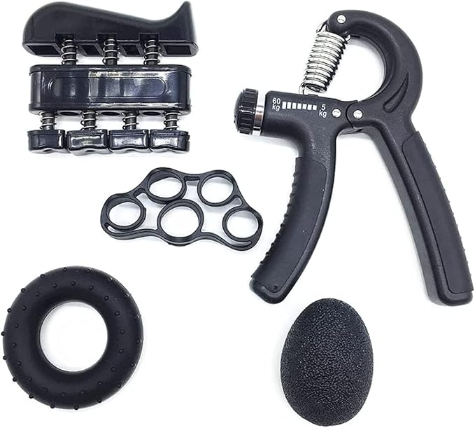 Sports Hand Grip Exercise Fingers Hands Grip Physiotherapy Hand Strengthener Exerciser Fingers and Wrist Kit 5 Pcs