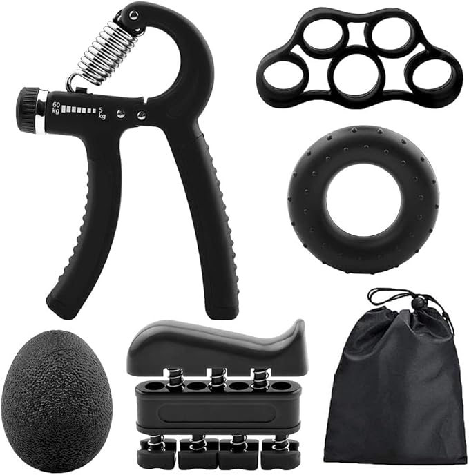 Sports Hand Grip Exercise Fingers Hands Grip Physiotherapy Hand Strengthener Exerciser Fingers and Wrist Kit 5 Pcs