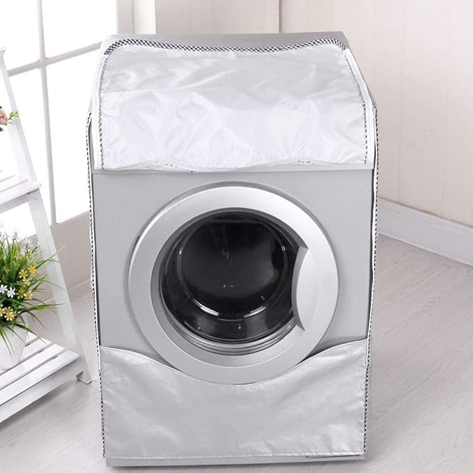 DURABLE Front Load Washing Machine Cover Waterproof Dustproof Washer Dryer Cover with Zipper and Perspective Window ,Fit for Front Load - Fits Up To 12Kgs
