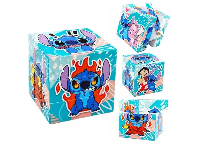 Cartoon Rubik’s Magic Cube Puzzle Toy 35×35mm – Kids Educational Brain Teaser Rubix Style Puzzle Game for Children Fun Learning Toy