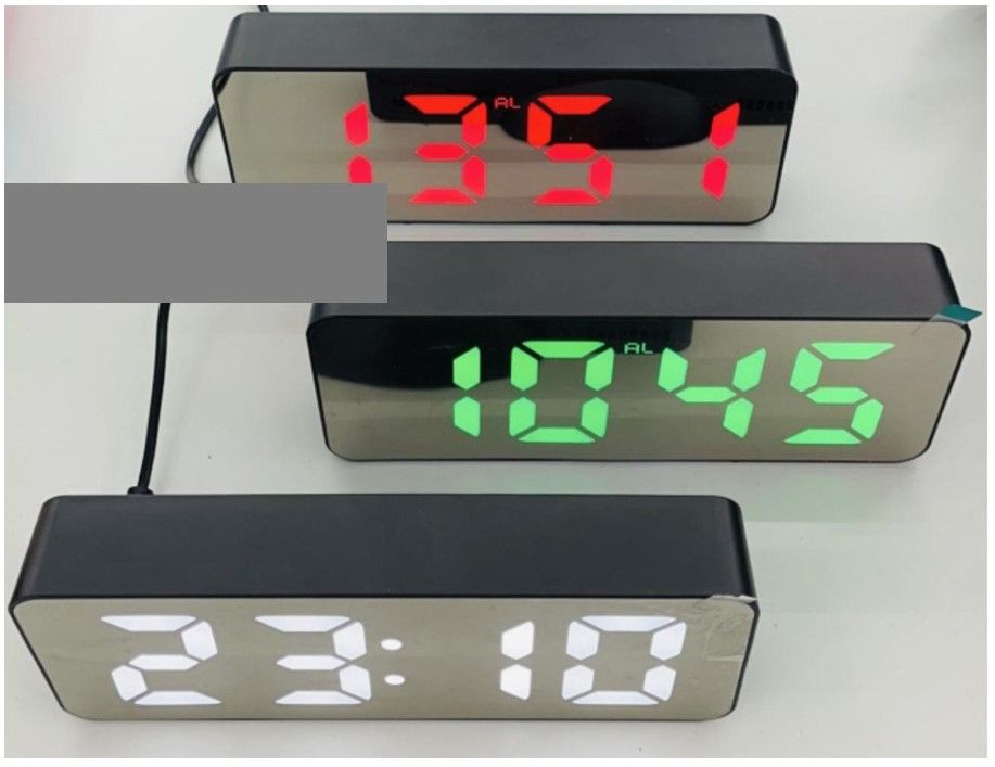 Digital Alarm Clock ,  LED Bedside Clock with Bright Display, Adjustable Time and Alarm Settings, Nightlight Function, Easy-to-Read Screen, Modern Design for Bedroom, Office, Kids, and Home Use