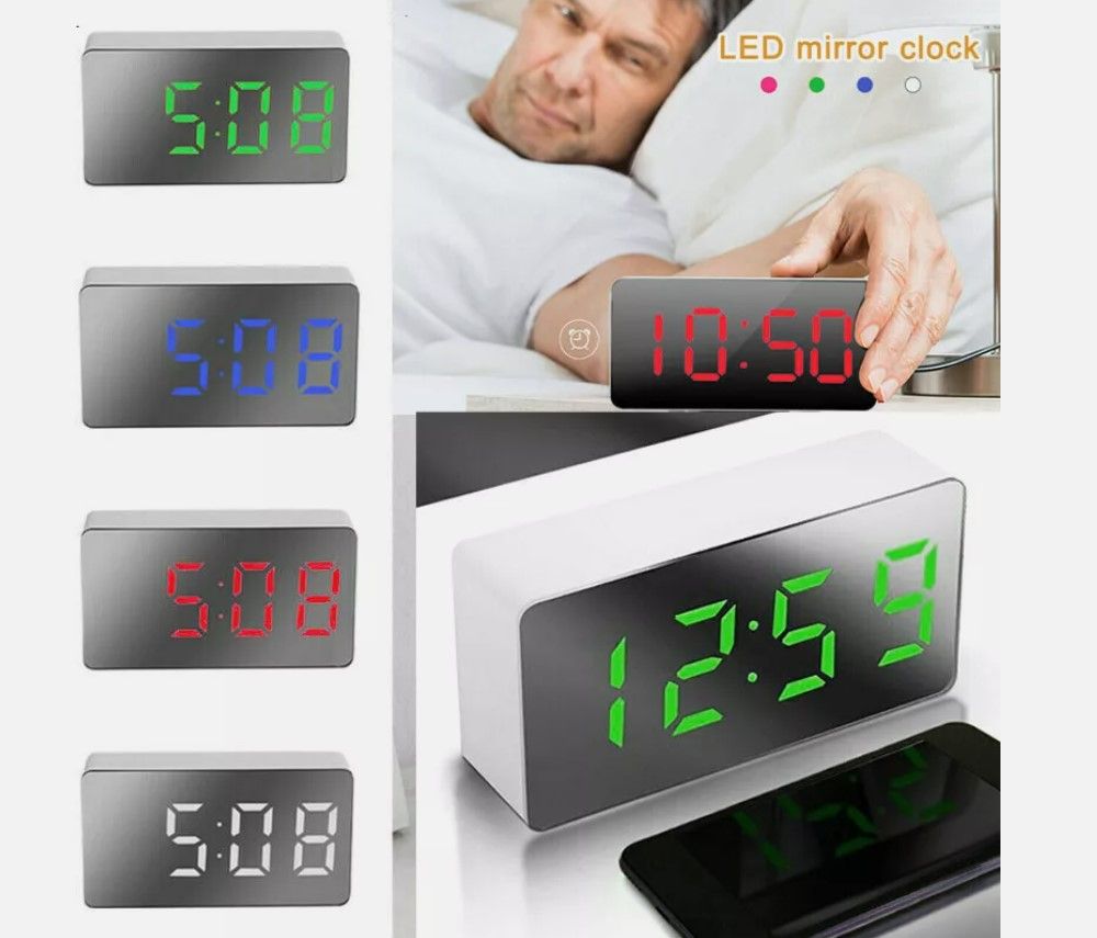 Digital Alarm Clock ,  LED Bedside Clock with Bright Display, Adjustable Time and Alarm Settings, Nightlight Function, Easy-to-Read Screen, Modern Design for Bedroom, Office, Kids, and Home Use