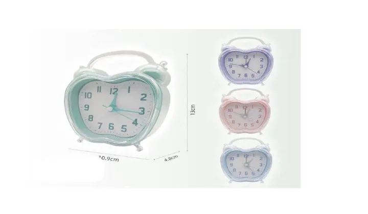 Analog Bedside Alarm Clock – Classic Round Clock with Silent Sweep, Easy-to-Read Numbers, Adjustable Alarm, Stylish Bedroom Design, Nighttime Visibility, Compact Size, Functional Decor for Kids, Adult