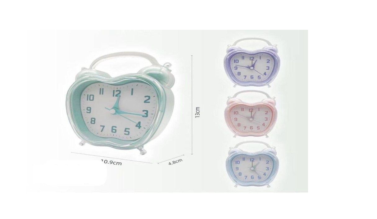 Analog Bedside Alarm Clock – Classic Round Clock with Silent Sweep, Easy-to-Read Numbers, Adjustable Alarm, Stylish Bedroom Design, Nighttime Visibility, Compact Size, Functional Decor for Kids, Adult