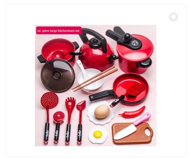 Kids Pretend Play Kitchen Cooking Set – Plastic Cookware Toy with Stove, Pots, Pans, Utensils, Imaginative Role-Playing Fun, Educational Creative Playset, Durable Non-Toxic Material, Perfect Gift