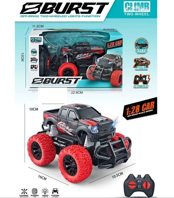 Rechargeable RC Monster Truck – Off-Road Rock Climber with Large Rubber Tires, Working Lights, 4-Channel Remote Control, Durable Outdoor Racing Car, Interactive Kids Toy, High-Performance
