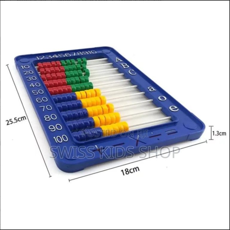 Plastic Abacus Educational Toy for Kids Counting Beads Math Learning Frame Early Education Montessori Toy Colorful Number Teaching Tool for Toddlers School Home Use