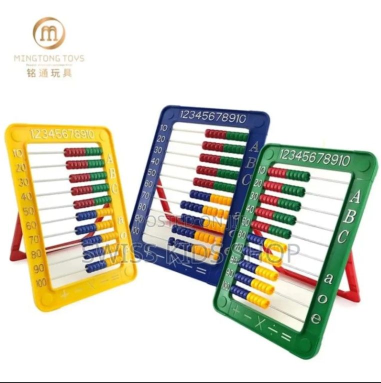 Plastic Abacus Educational Toy for Kids Counting Beads Math Learning Frame Early Education Montessori Toy Colorful Number Teaching Tool for Toddlers School Home Use