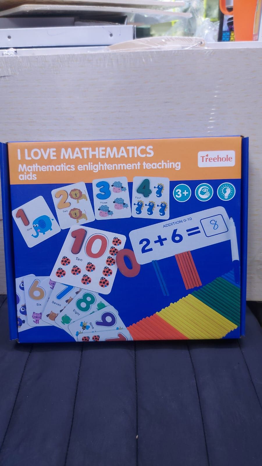 3-in-1 I Love Mathematics Learning Set for Kids – Numbers, Spelling & Addition Educational Toy, Treehole Enlightenment Teaching Aids Early Learning Kit for Toddlers