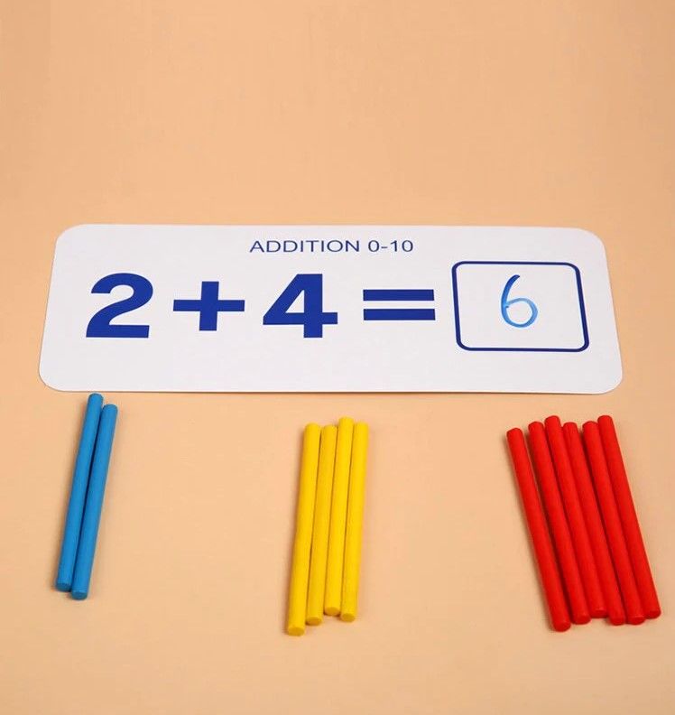 3-in-1 I Love Mathematics Learning Set for Kids – Numbers, Spelling & Addition Educational Toy, Treehole Enlightenment Teaching Aids Early Learning Kit for Toddlers