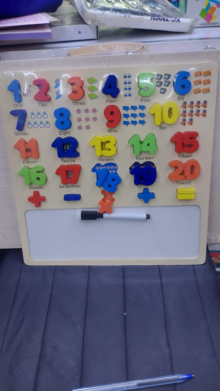 Counting Pad Best price for Kids Numbers Wooden Puzzle Board with Writing Pad ...