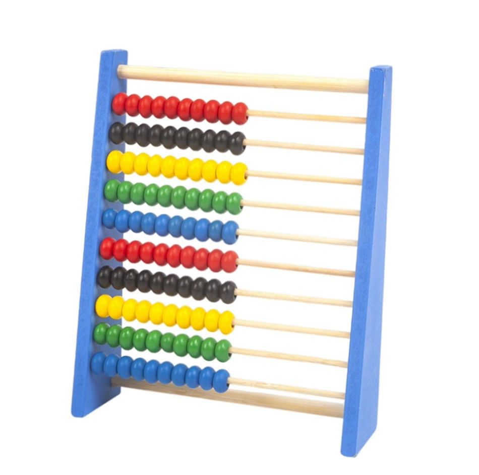 SmartStart Wooden Abacus – 10-Row Educational Counting Toy with 100 Colorful Beads for Kids, Early Math Learning, Addition & Subtraction Practice