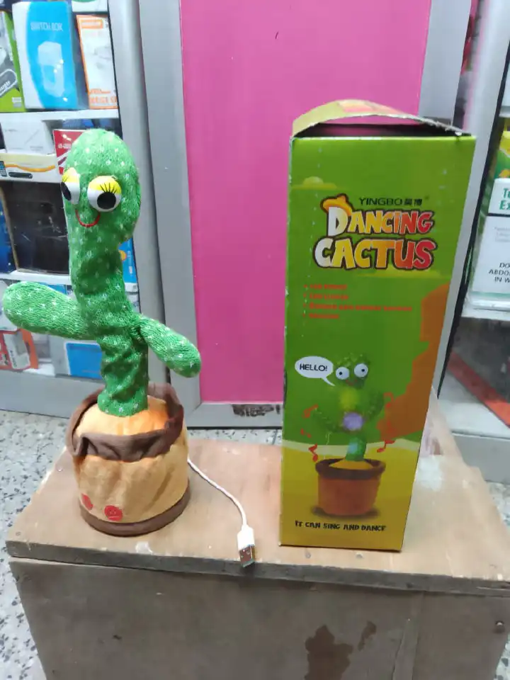Dancing Cactus Interactive Plush Toy – Singing, Dancing & Talking Cactus with LED Lights, Voice Recording, USB Rechargeable, Toy is a fun and engaging toy designed to entertain children with music