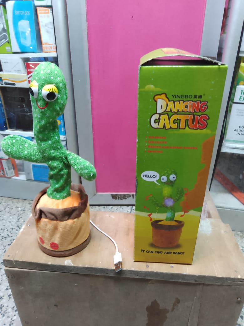 Dancing Cactus Interactive Plush Toy – Singing, Dancing & Talking Cactus with LED Lights, Voice Recording, USB Rechargeable, Toy is a fun and engaging toy designed to entertain children with music