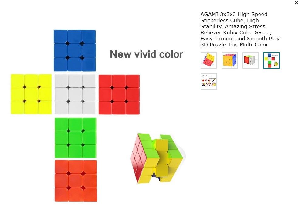 MoYu 3x3x3 Stickerless Speed Cube – Magnetic Puzzle Cube, Smooth Turning & Excellent Corner-Cutting, Brain Teaser for Kids & Adults,MoYu 3x3x3 Stickerless Speed Cube