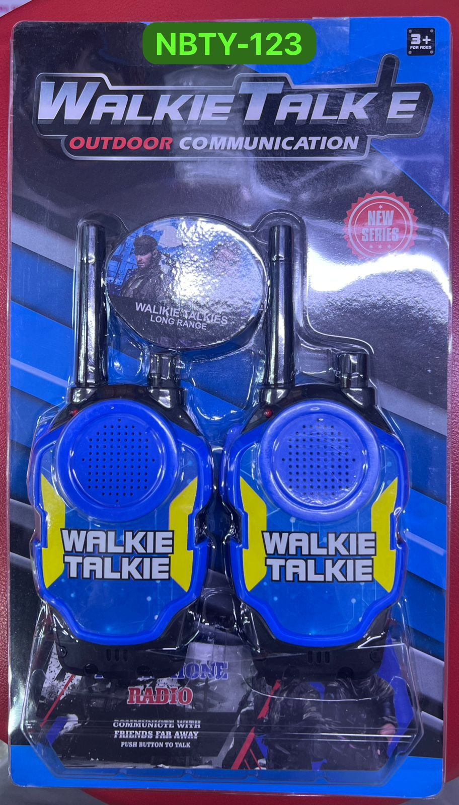 Kids Electronic Walkie Talkies NBTY-123: 2-Piece Set Push-To-Talk Outdoor Adventure Role-Play Interactive Communication Toy for Ages 3+ Fun Exploration Spy Games Gift Boys Girls.