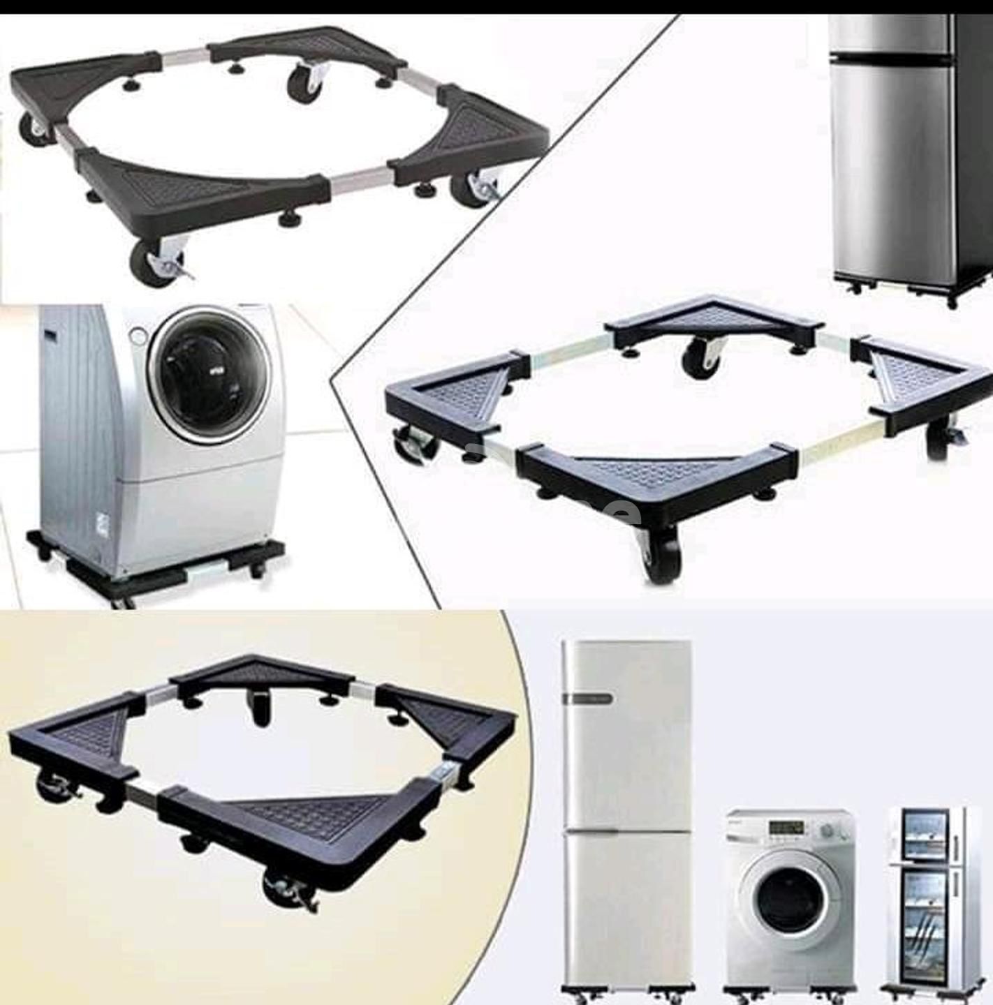 Adjustable Washing Machine Fridge Mover Trolley: Universal Appliance Stand 360-Degree Wheels Heavy-Duty Locking Mobility Floor Protection Rust Prevention Stable Home Gift.