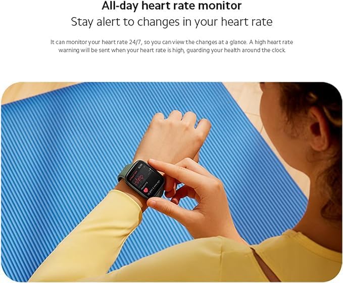 Redmi Watch 3 Active Smart Watch Fitness Tracker with 100 Sport Modes, Blood Oxygen Heart Rate Sleep Monitor, Bluetooth Phone Call